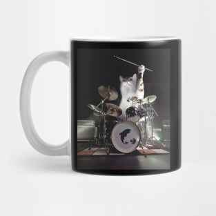 Drumming Drummer Cat Mug